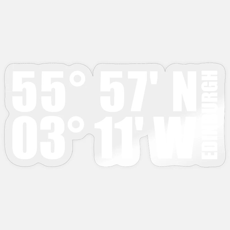 Edinburgh Coordinates Sticker size S (10 x 10 cm)