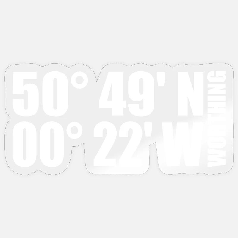 Worthing Coordinates Sticker size S (10 x 10 cm)