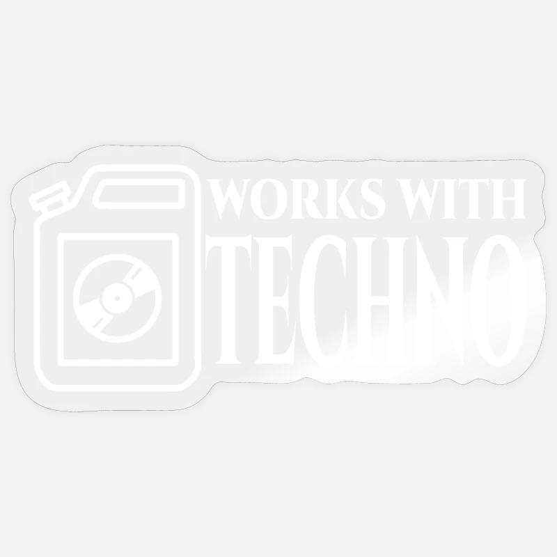 Techno Carburant Sticker taille S (10 x 10 cm)