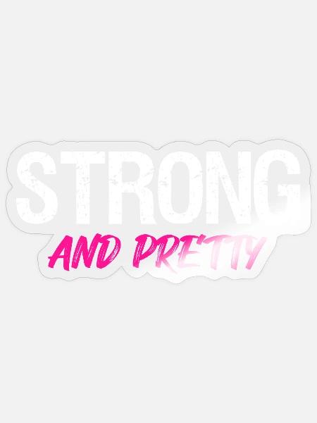 Fitness Bodybuilding Gym Spruch Sprüche für Frauen - Sticker Größe S (10 x 10 cm) - Transparent glänzend