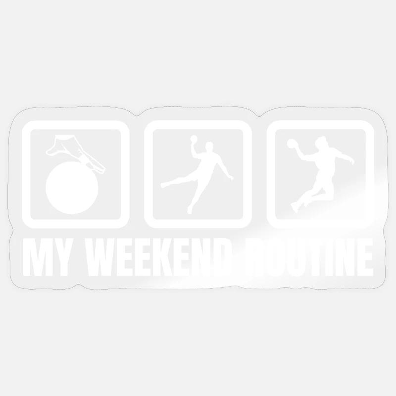 Meine Wochenendroutine Sticker Größe S (10 x 10 cm)