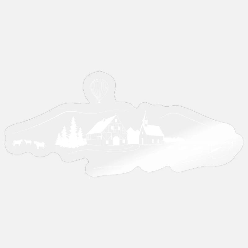 SkylineSauerland white - Sticker Größe S (10 x 10 cm) - Transparent glänzend