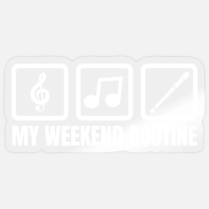 Ma routine du week-end Sticker taille S (10 x 10 cm)
