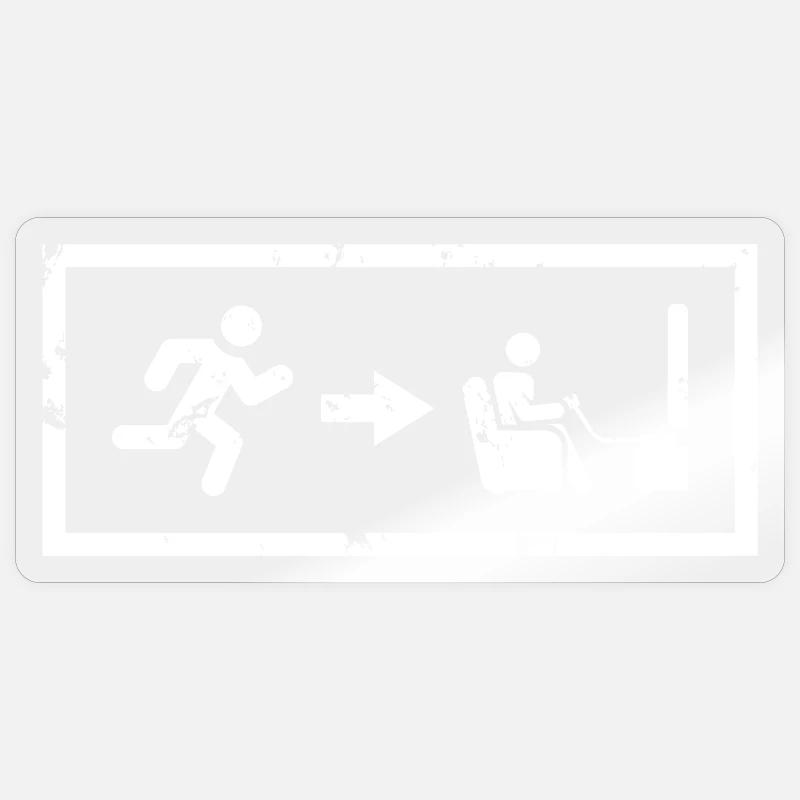 Gamer Exit Konsole - Sticker Größe S (10 x 10 cm) - Transparent glänzend