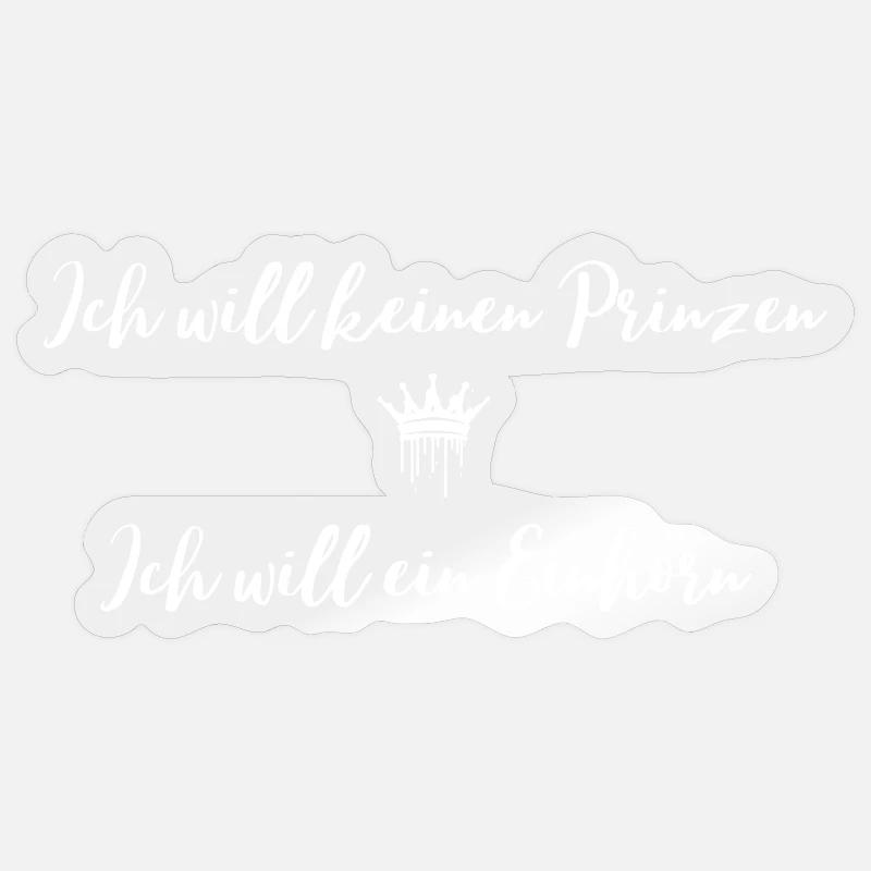 Pas de prince - Sticker taille S (10 x 10 cm) - brillant transparent