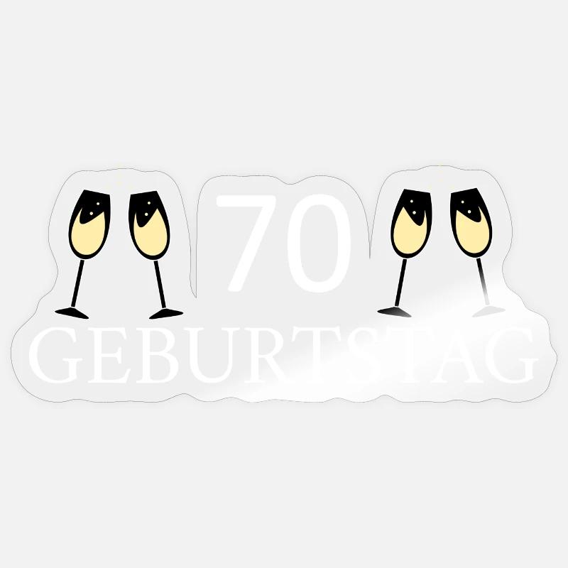 70e anniversaire 70 ans Sticker taille S (10 x 10 cm)