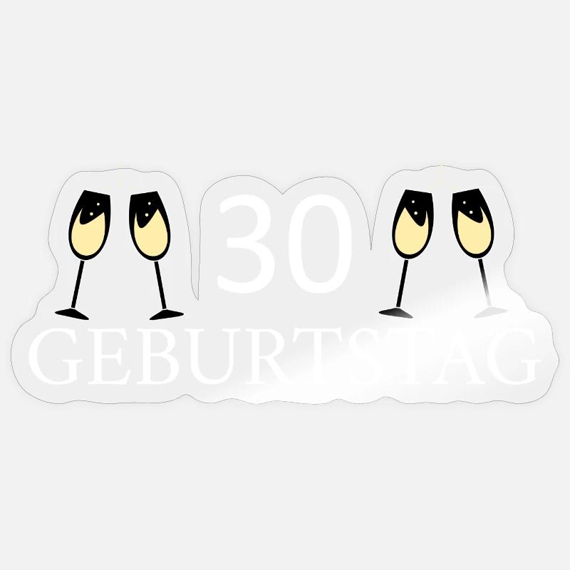 30e anniversaire 30 ans Sticker taille S (10 x 10 cm)