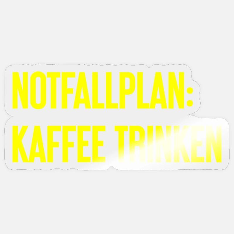 Kaffee-Notfallplan Sticker Größe S (10 x 10 cm)