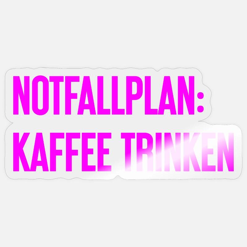 Kaffee-Notfallplan Sticker Größe S (10 x 10 cm)