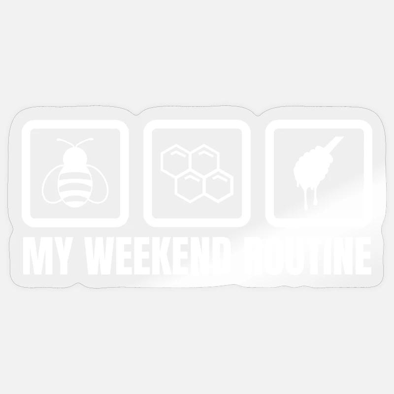 Ma routine du week-end Sticker taille S (10 x 10 cm)