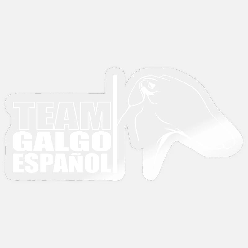 TEAM Galgo Espanol Hunde Hund Wilsigns - Sticker Größe S (10 x 10 cm) - Transparent glänzend