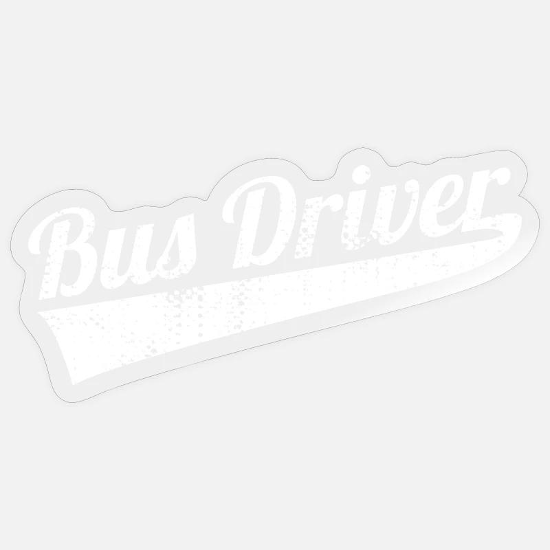 Chauffeur de bus Sticker taille S (10 x 10 cm)