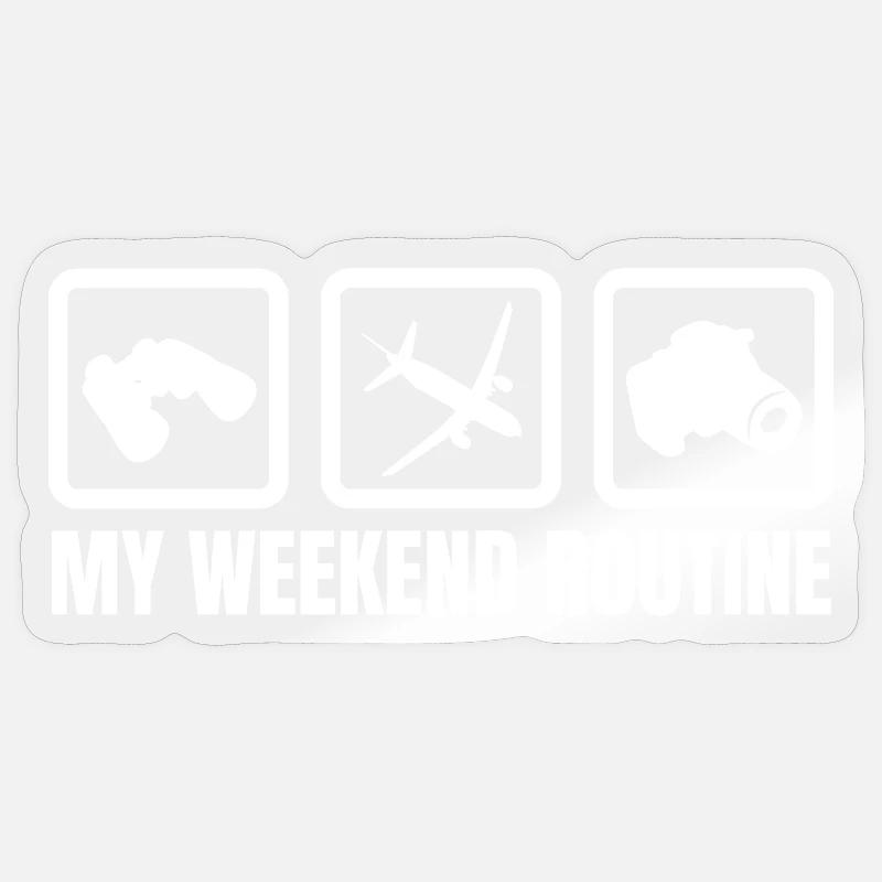 Airplane Lovers Weekend - Sticker size S (10 x 10 cm) - transparent glossy