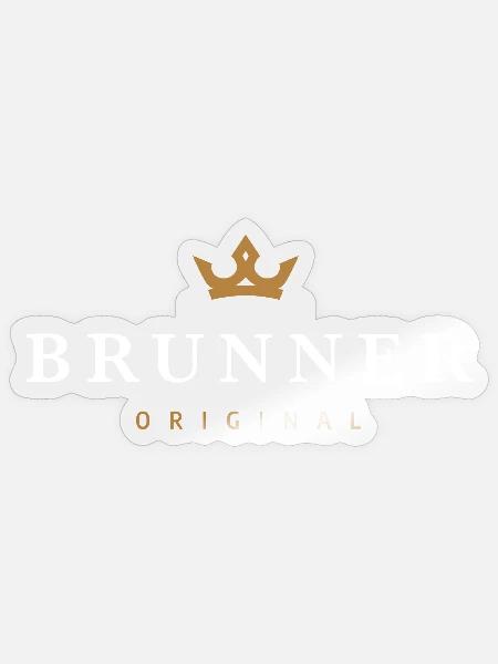 Brunner Original Familienlogo - Sticker Größe S (10 x 10 cm) - Transparent glänzend