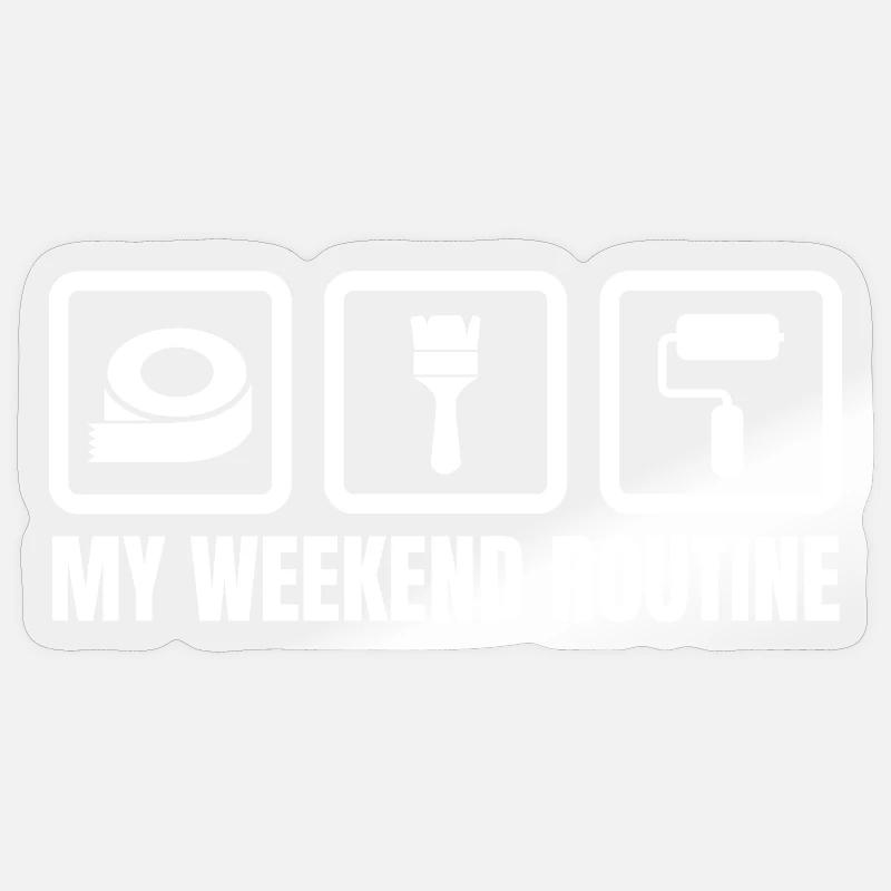 Ma routine du week-end Sticker taille S (10 x 10 cm)