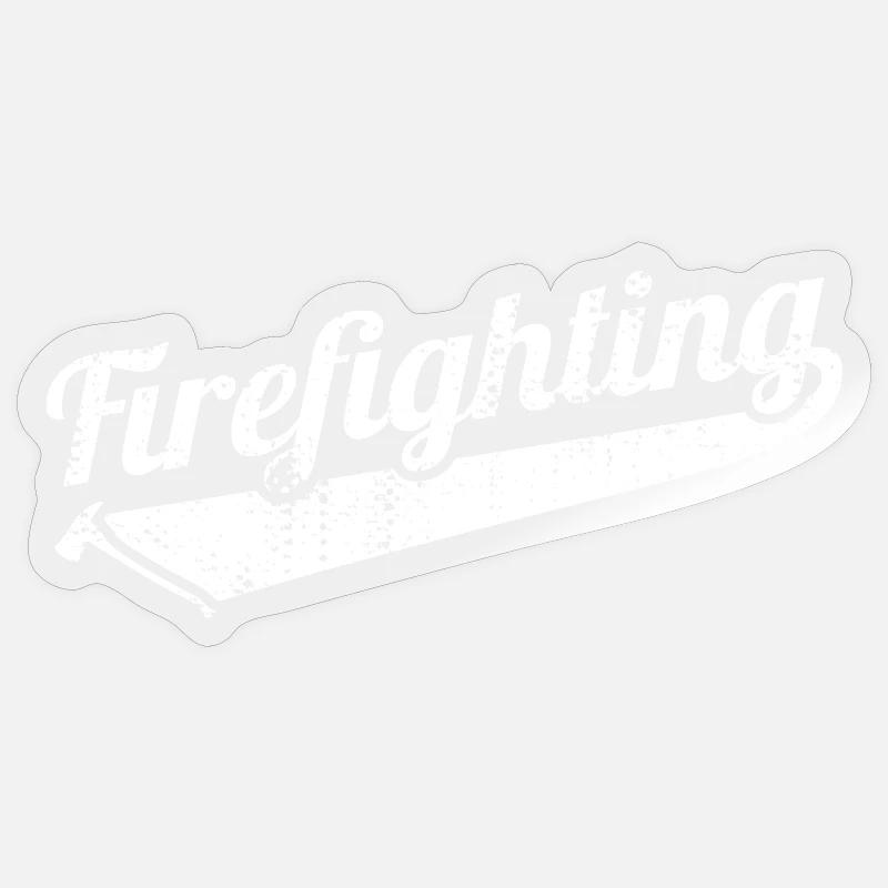Brandbekämpfer - Sticker Größe S (10 x 10 cm) - Transparent glänzend