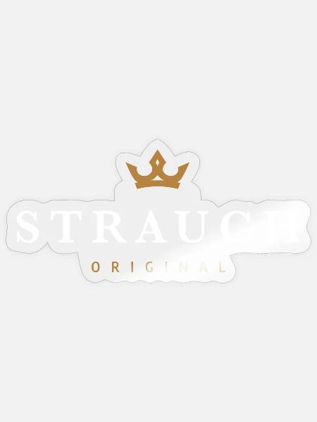 Strauch Original Familienlogo - Sticker Größe S (10 x 10 cm) - Transparent glänzend