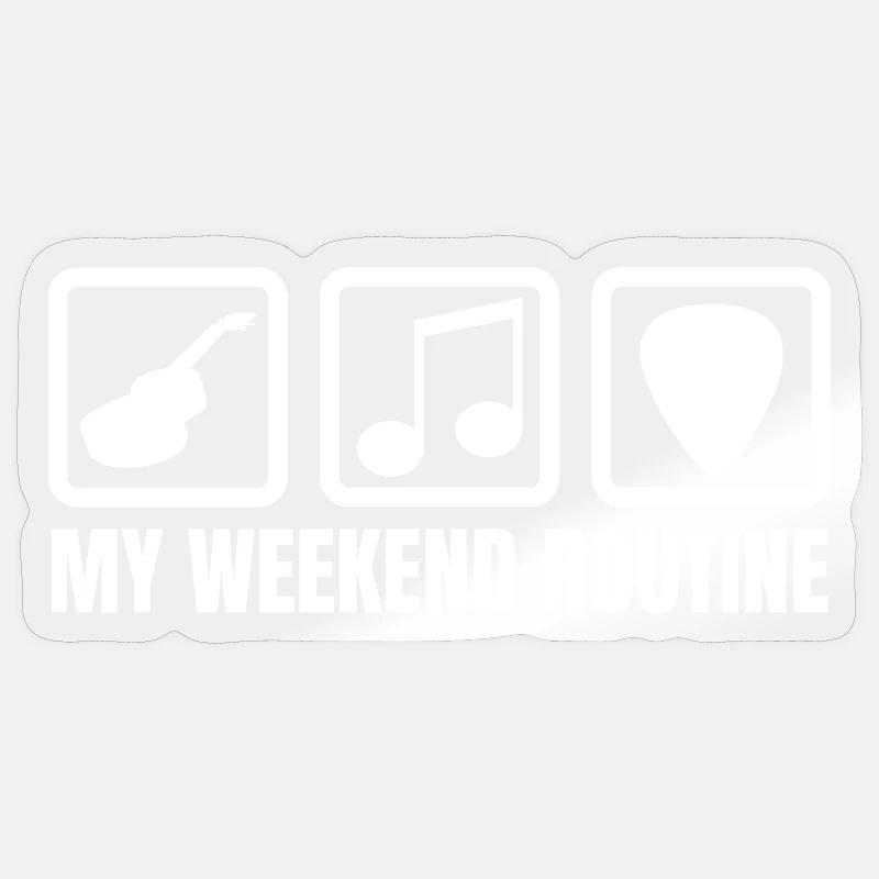 Week-end des guitaristes - Sticker taille S (10 x 10 cm) - brillant transparent