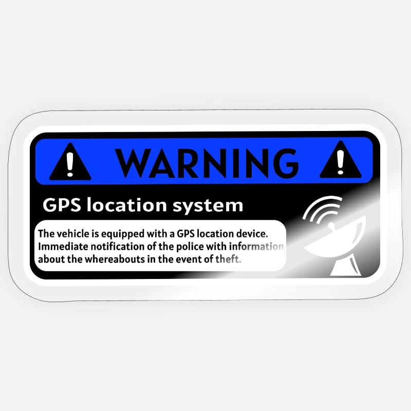 GPS-Alarm-Aufkleber - Sticker Größe S (10 x 10 cm) - Transparent glänzend