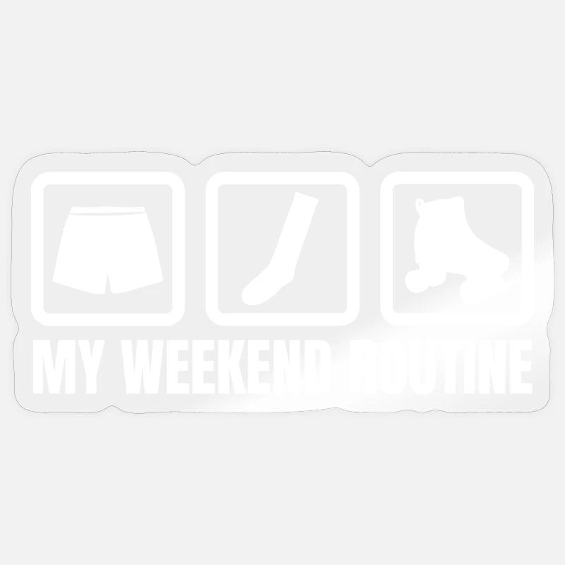 Ma routine du week-end Sticker taille S (10 x 10 cm)