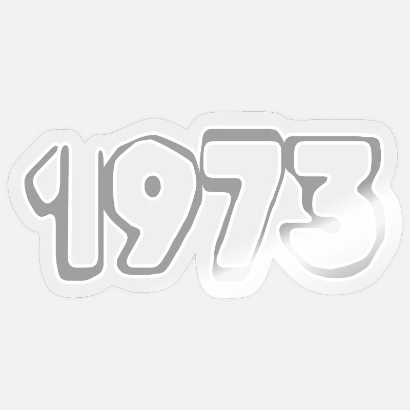 Année 1973 - Sticker taille S (10 x 10 cm) - brillant transparent