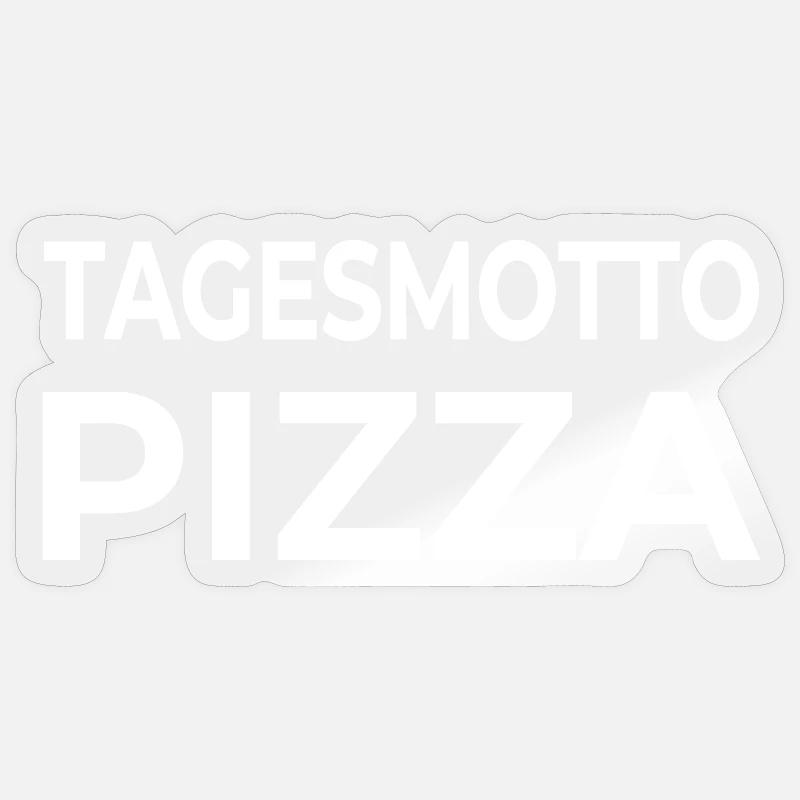 Pizza - Sticker Größe S (10 x 10 cm) - Transparent glänzend