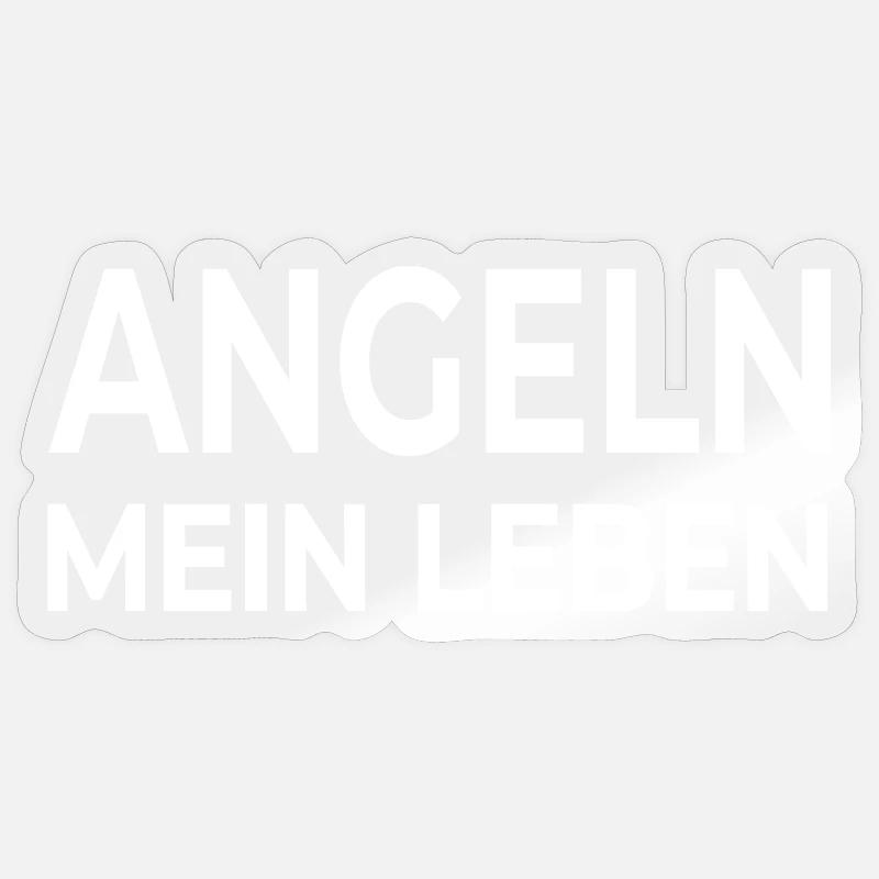 Angeln - Sticker Größe S (10 x 10 cm) - Transparent glänzend