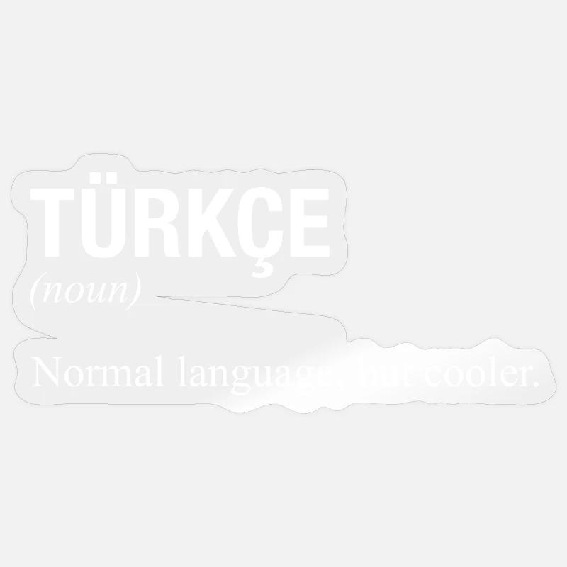 Langue turque Türkische Sprache - Sticker taille S (10 x 10 cm) - brillant transparent