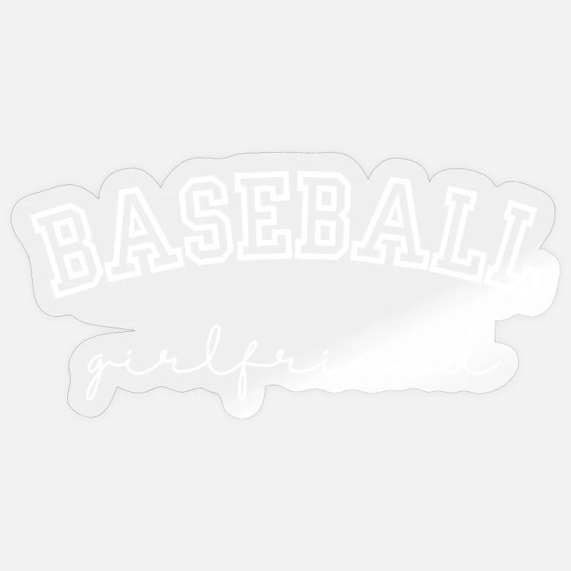 Baseball Girlfriend - Sticker size S (10 x 10 cm) - transparent glossy