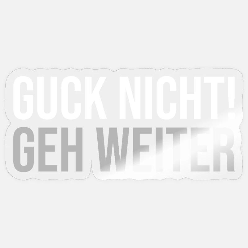 Ne regarde pas, vas-y - Sticker taille S (10 x 10 cm) - brillant transparent
