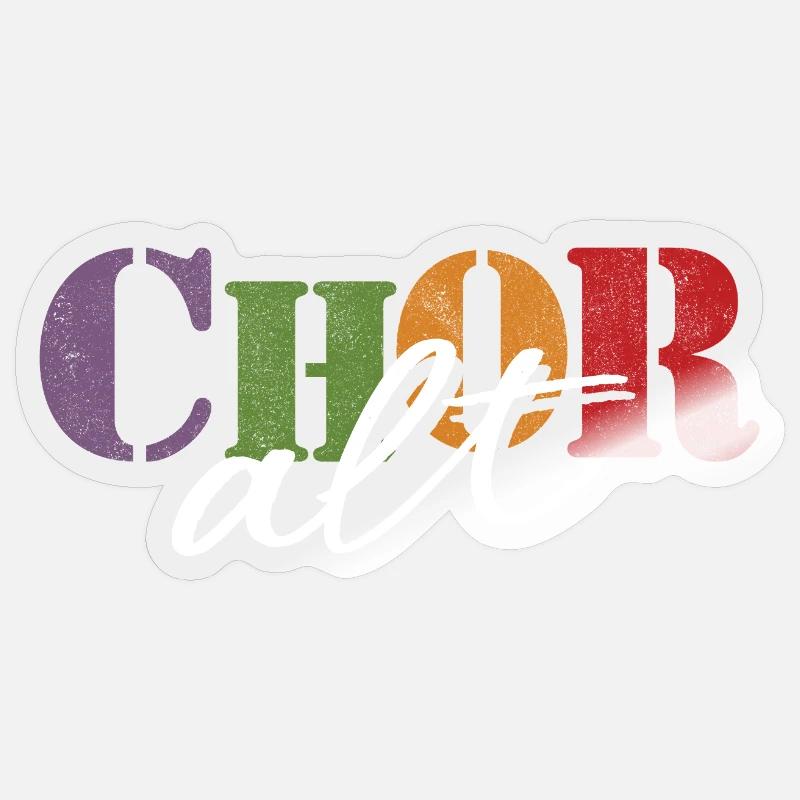 Chœur alto - Sticker taille S (10 x 10 cm) - brillant transparent