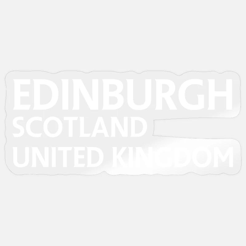 Édimbourg – Écosse Textdesign - Sticker taille S (10 x 10 cm) - brillant transparent