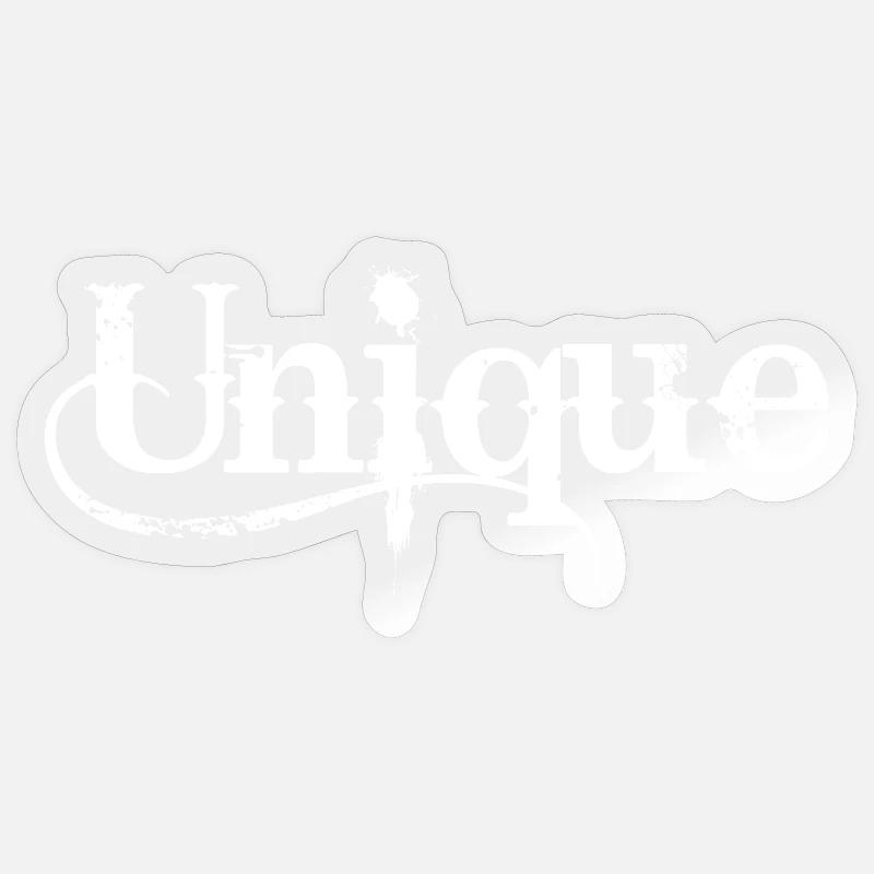 Unique Einzigartig Unikat Selbstwert Einzig Artig - Sticker Größe S (10 x 10 cm) - Transparent glänzend