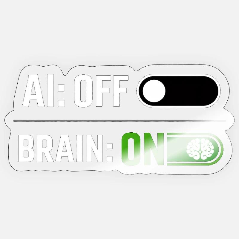 IA DÉSACTIVÉE - Sticker taille S (10 x 10 cm) - brillant transparent