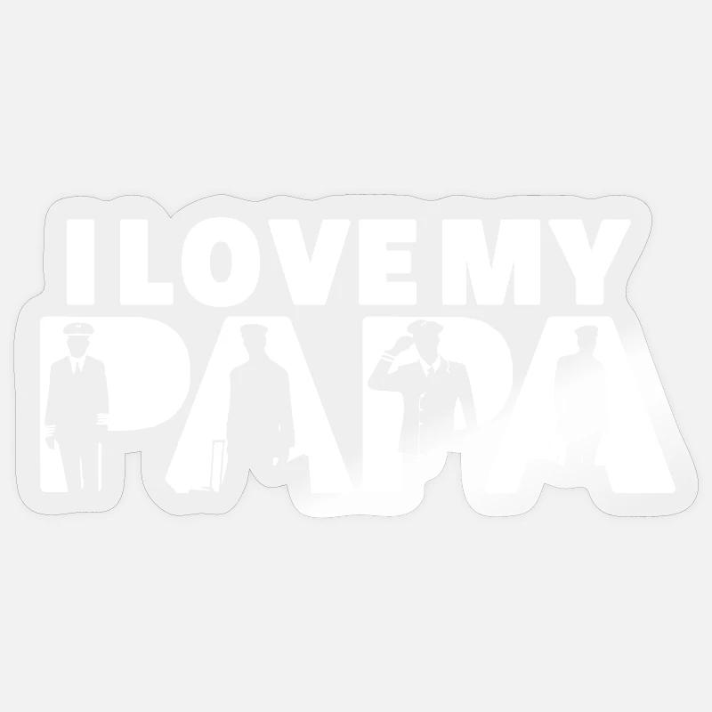 Pilot Airplane Evolution Flight Papa Pilot Dad Sticker size S (10 x 10 cm)