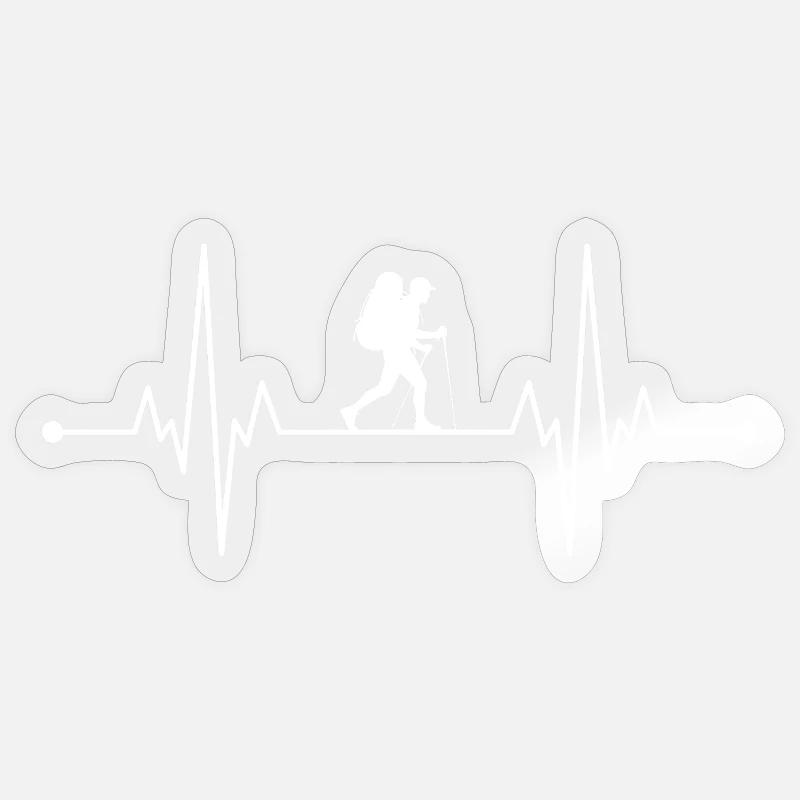 Heartbeat Path Hikers - Sticker size S (10 x 10 cm) - transparent glossy