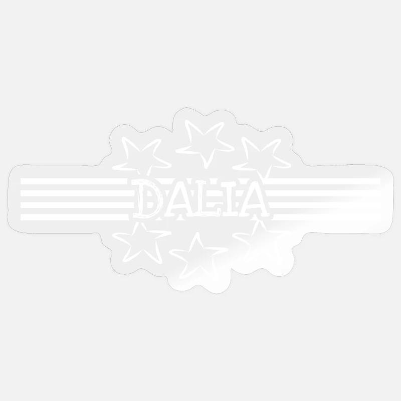 Nom féminin Dalia - Sticker taille S (10 x 10 cm) - brillant transparent