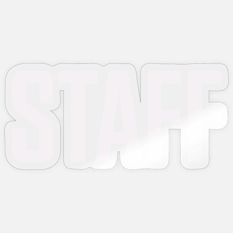 Staff - Sticker Größe S (10 x 10 cm) - Transparent glänzend