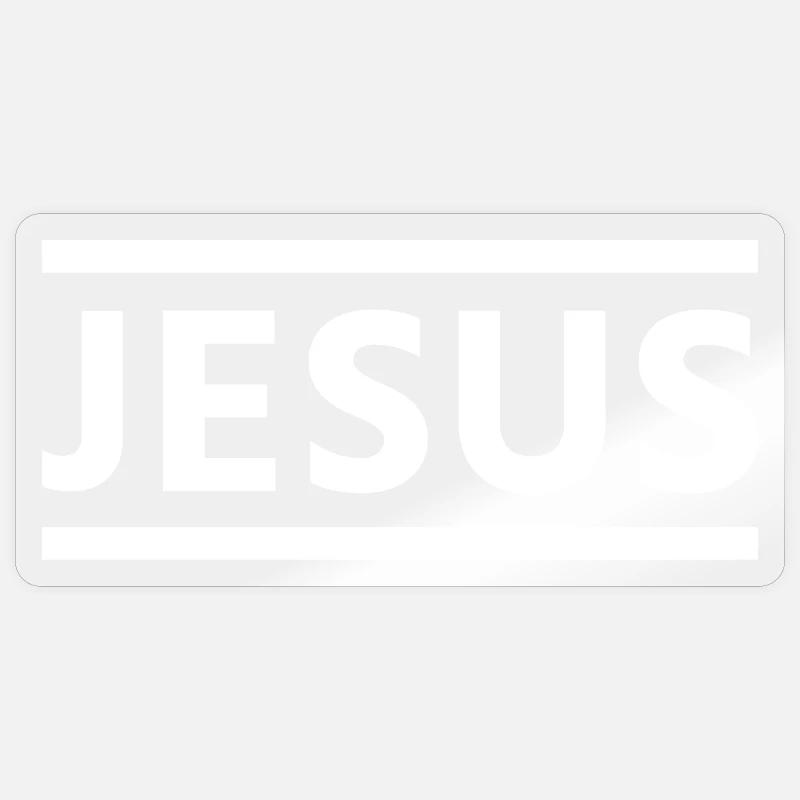 Bold Jesus Typography Sticker size S (10 x 10 cm)
