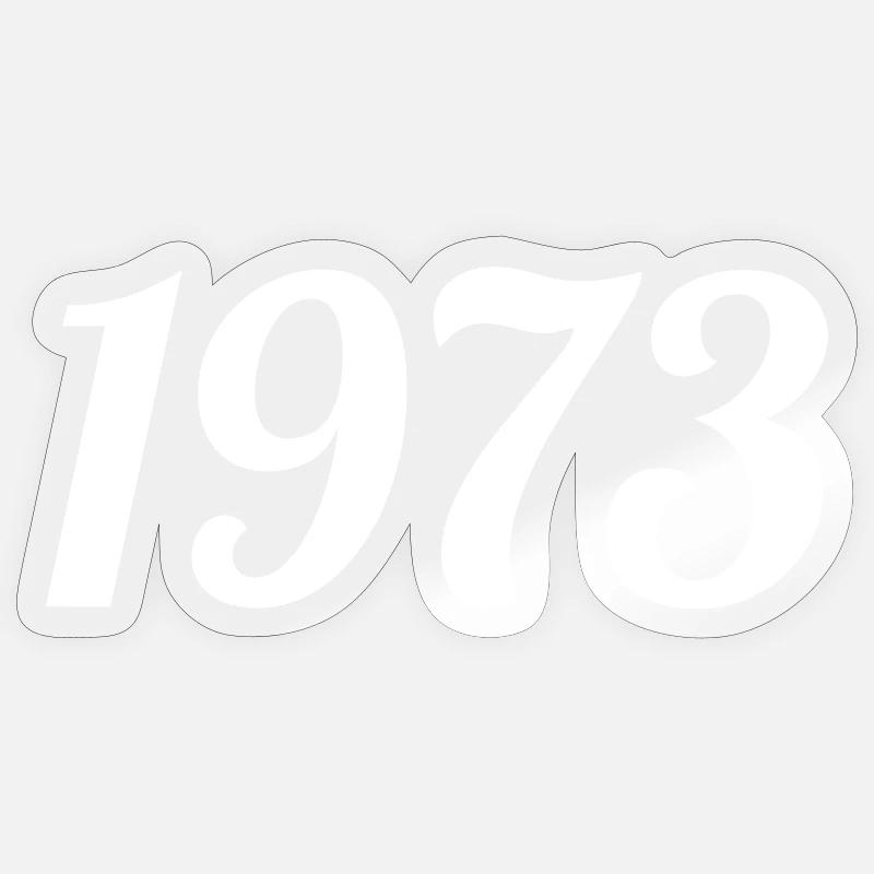 1973 - Sticker taille S (10 x 10 cm) - brillant transparent