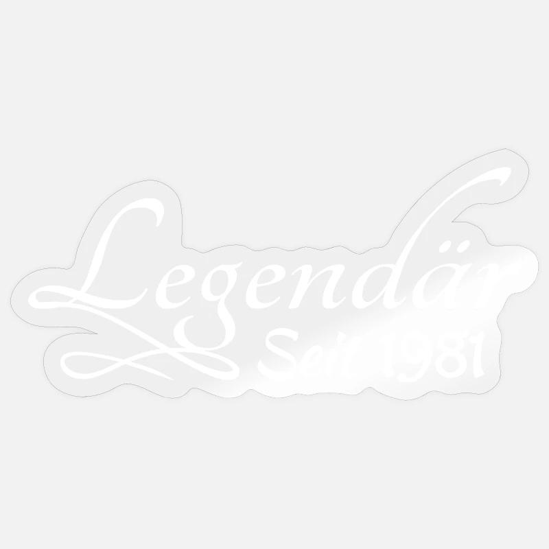 Cool 1981 - Sticker size S (10 x 10 cm) - transparent glossy