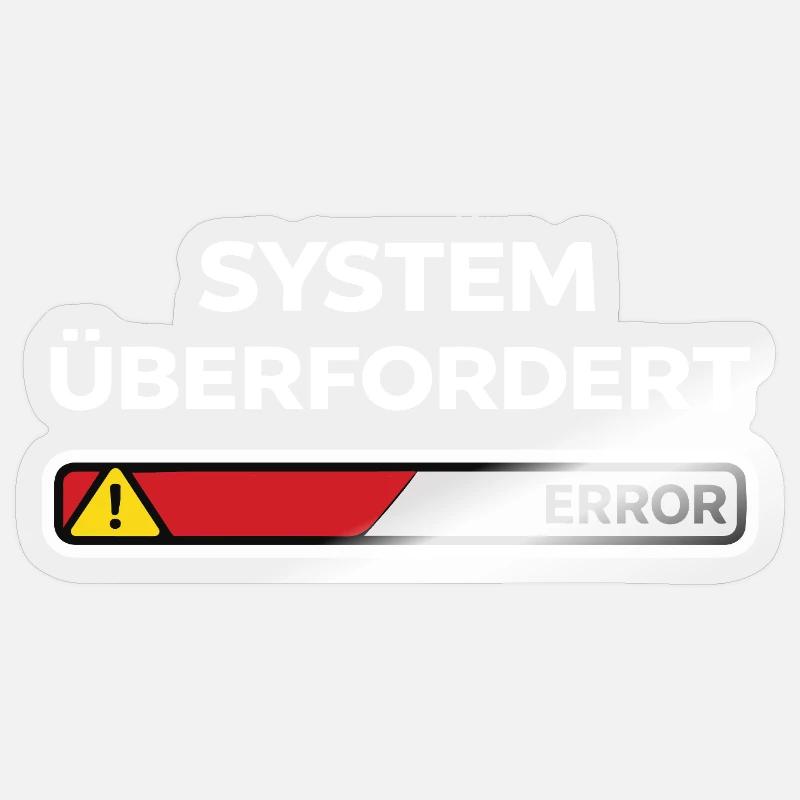System überfordert Error Sticker Größe S (10 x 10 cm)