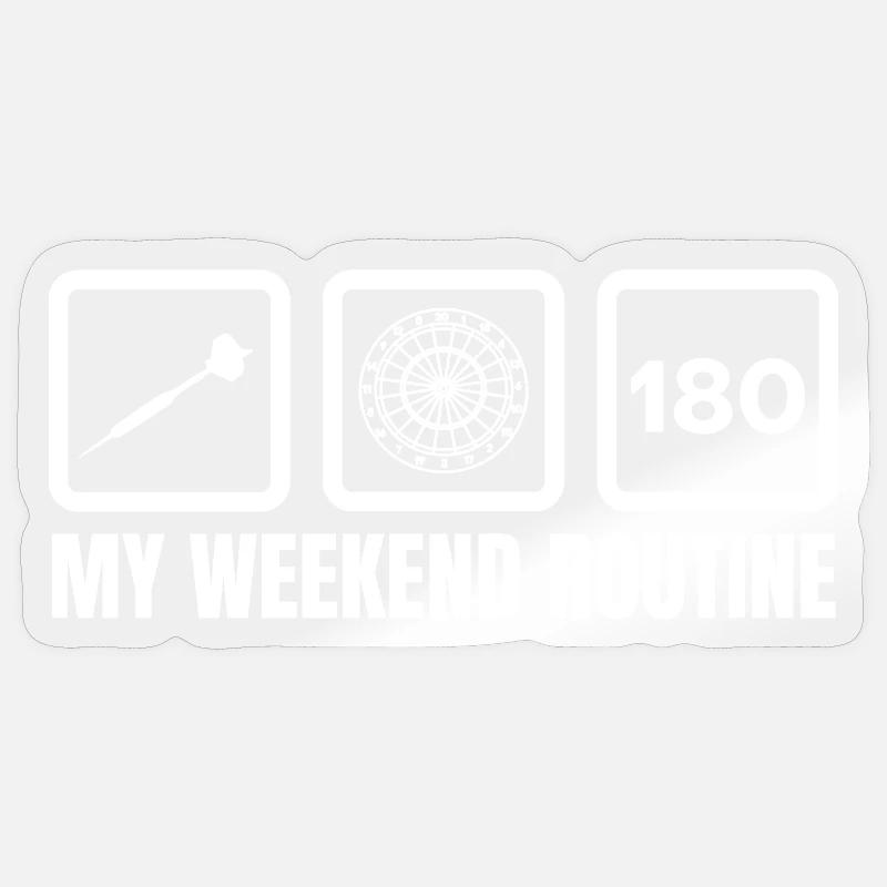 Week-end de fléchettes - Sticker taille S (10 x 10 cm) - brillant transparent