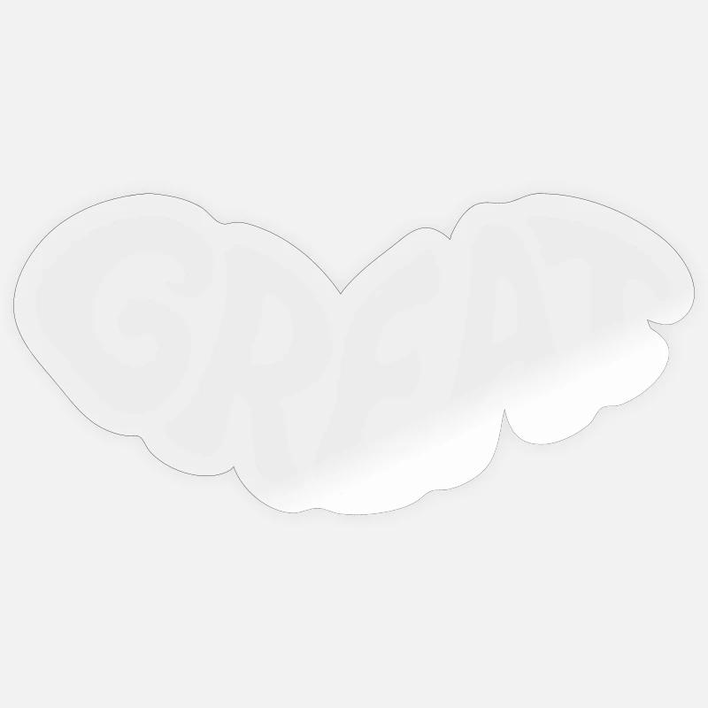 Great, Great Bubbel Word Design Sticker size S (10 x 10 cm)