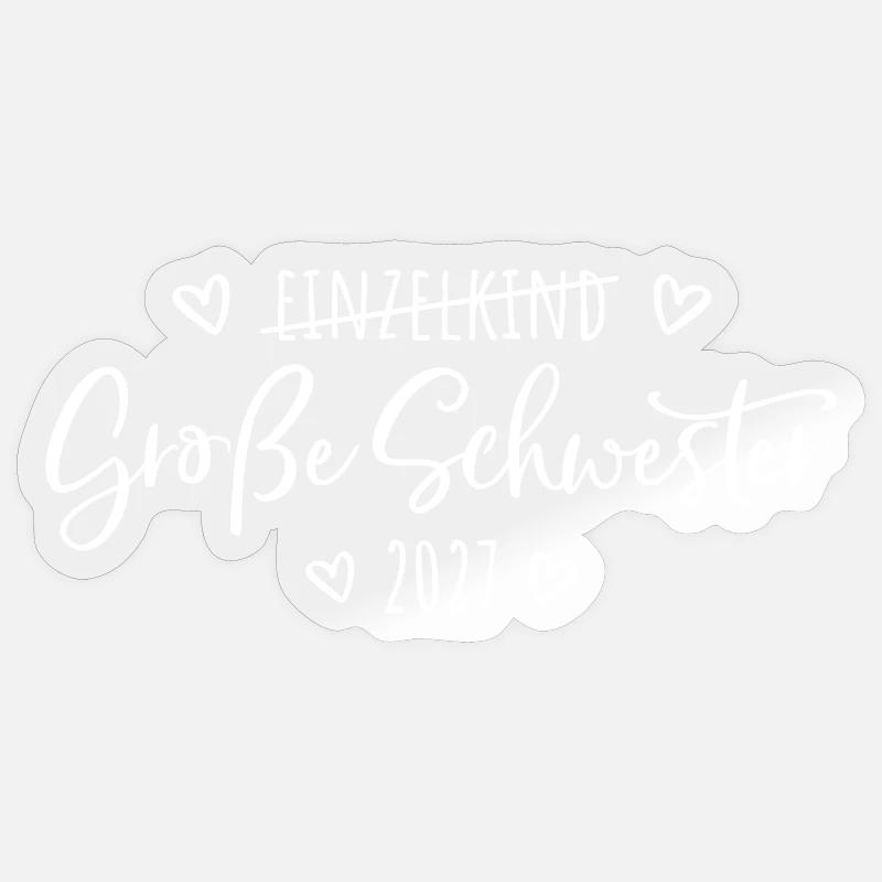 Ich werde eine Große Schwester 2027 Sticker Größe S (10 x 10 cm)
