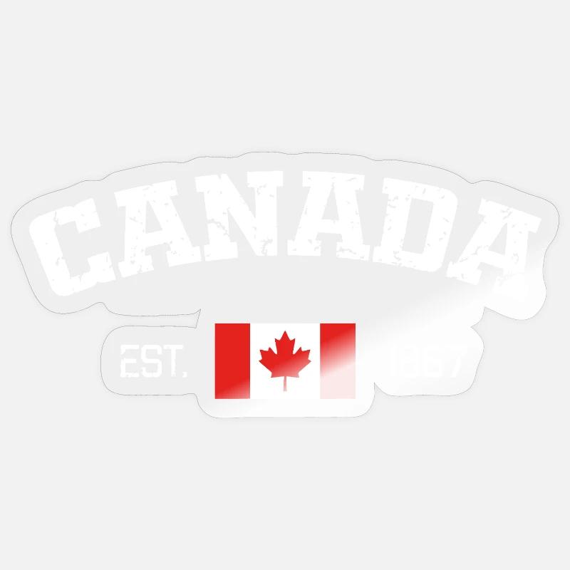 Écusson d’érable vintage du Canada 1867 Sticker taille S (10 x 10 cm)