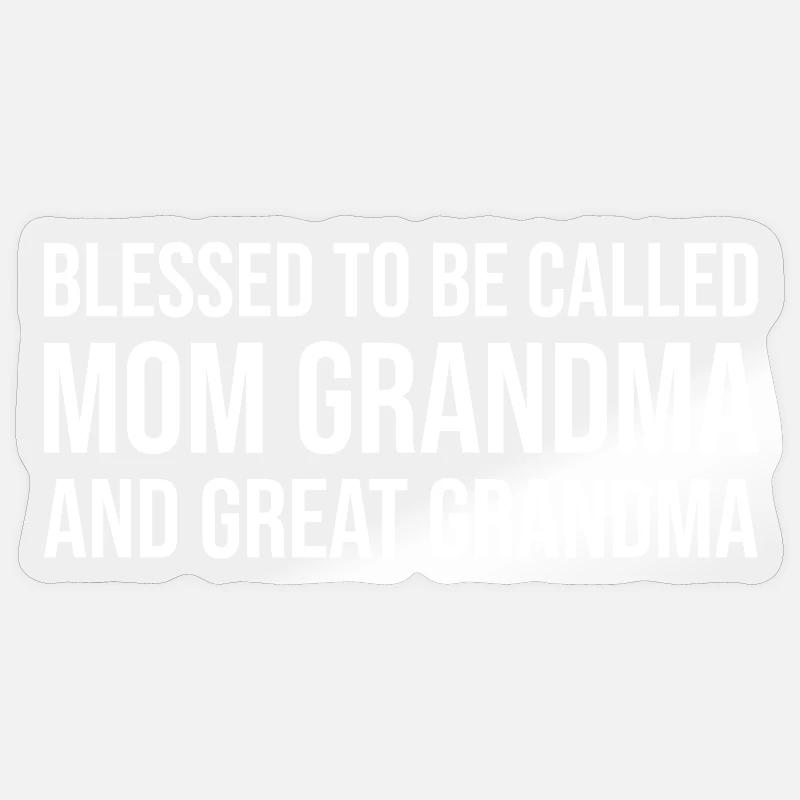 Bénies comme grand-mère et grand-mère - Sticker taille S (10 x 10 cm) - brillant transparent
