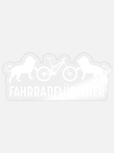 Fahrradflüsterer / Fahrrad, Radsport - Sticker Größe S (10 x 10 cm) - Transparent glänzend