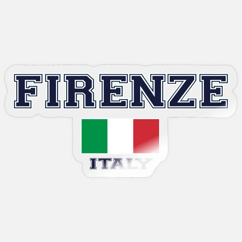 Florence, Florence - Sticker taille S (10 x 10 cm) - brillant transparent