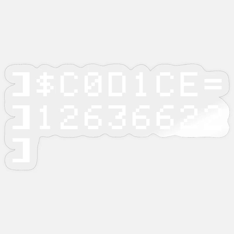 C0D1CE Codice 8-Bit Esadecimale Code Nerd Pix Sticker Größe S (10 x 10 cm)
